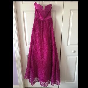 Adrianna Papell Magenta Pink 5/6 ball gown formal